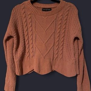 Almost Famous Women's Cable Knit Sweater - Brown